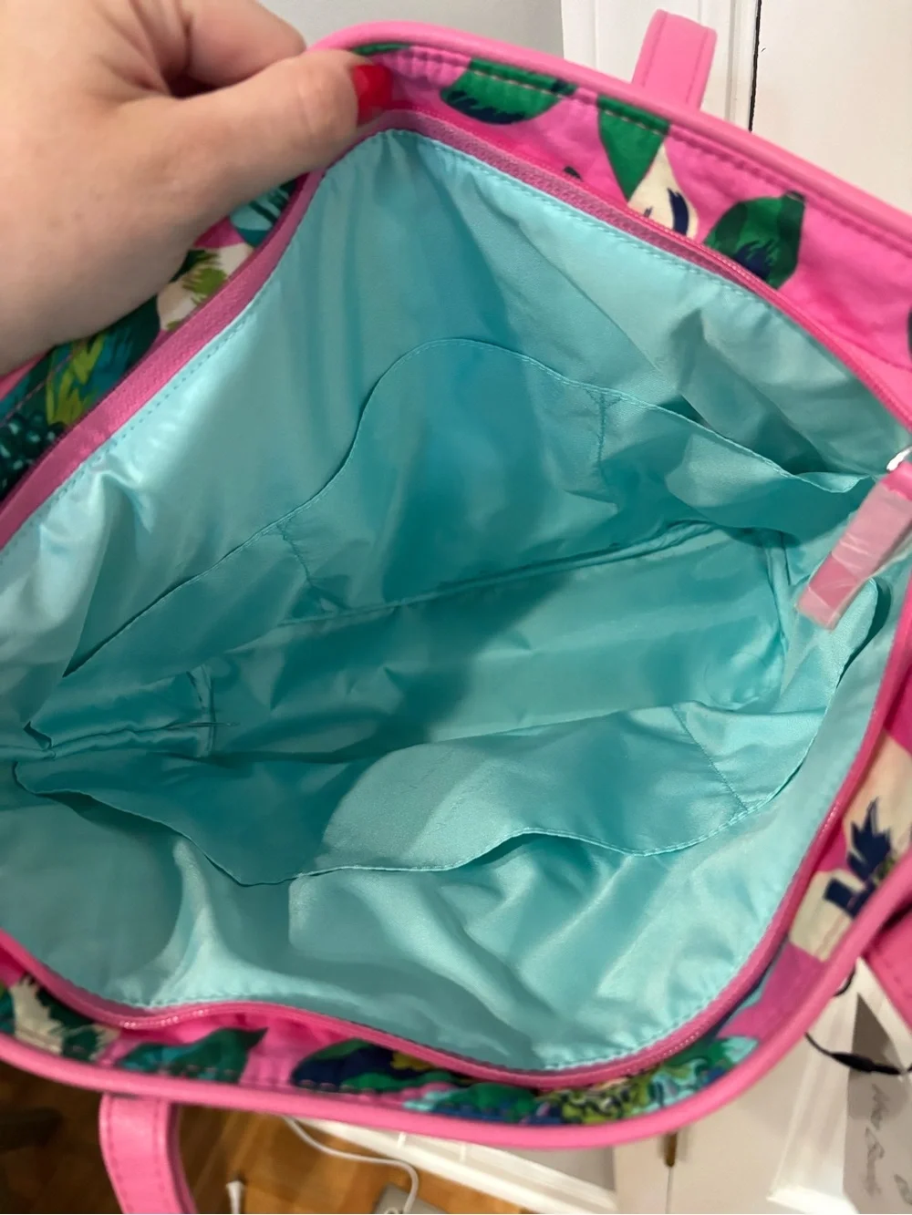 Vera Bradley Magenta Pink Floral Quilted Tote